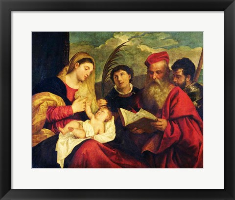 Framed Madonna and Child Print