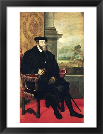 Framed Seated Portrait of Emperor Charles V Print