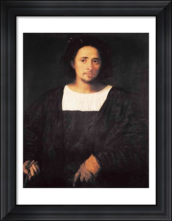 Framed Man with a Glove Print