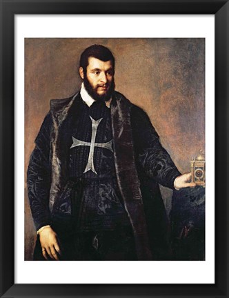 Framed Portrait of a Knight of the Order of Malta Print