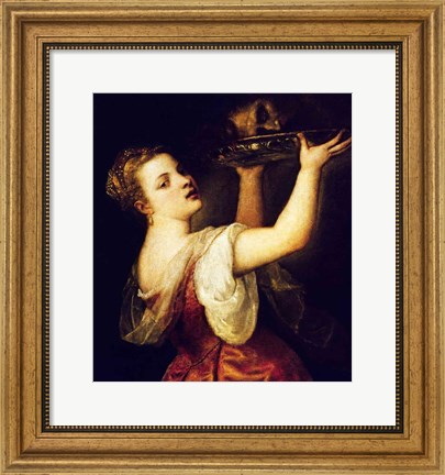 Framed Salome Carrying the Head of St. John the Baptist Print