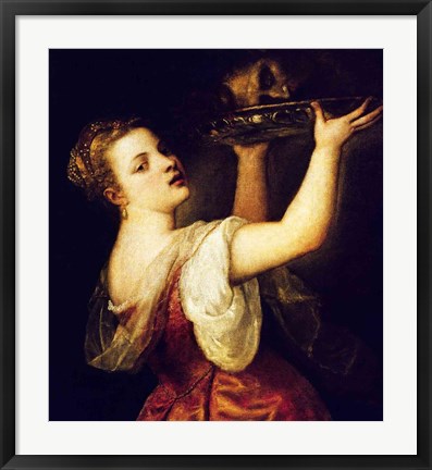 Framed Salome Carrying the Head of St. John the Baptist Print