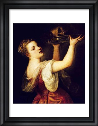 Framed Salome Carrying the Head of St. John the Baptist Print