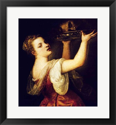 Framed Salome Carrying the Head of St. John the Baptist Print