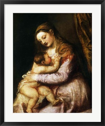 Framed Virgin and Child Print