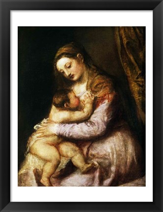 Framed Virgin and Child Print