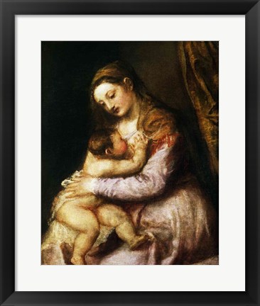 Framed Virgin and Child Print