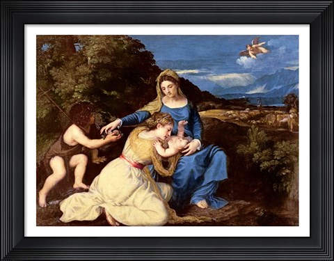 Framed Virgin and Child with Saints Print