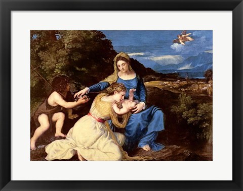 Framed Virgin and Child with Saints Print