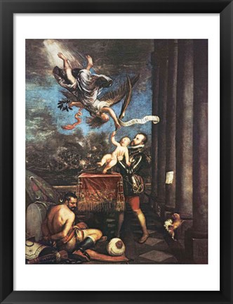 Framed Allegory of the Battle of Lepanto Print