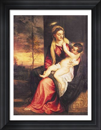 Framed Virgin with Child at Sunset, 1560 Print