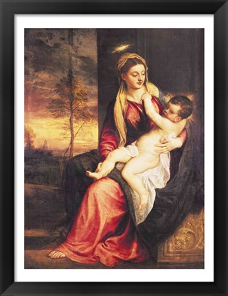 Framed Virgin with Child at Sunset, 1560 Print