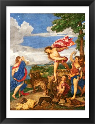 Framed Bacchus and Ariadne Panel Print