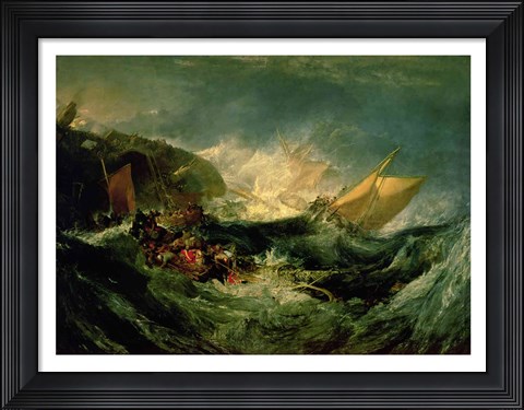 Framed Wreck of a Transport Ship Print