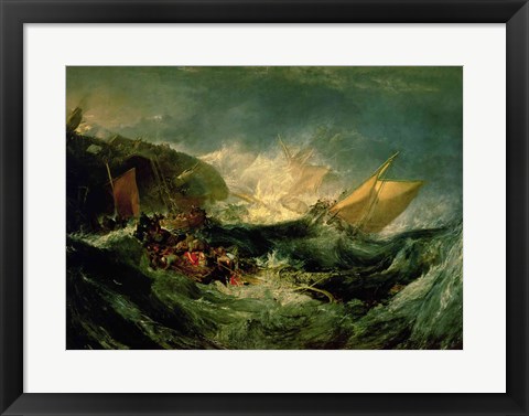 Framed Wreck of a Transport Ship Print