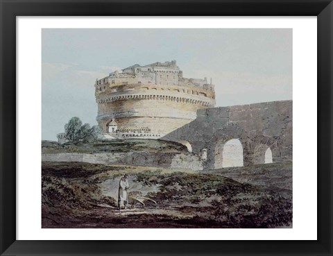 Framed Castle of San Angelo, Rome Print