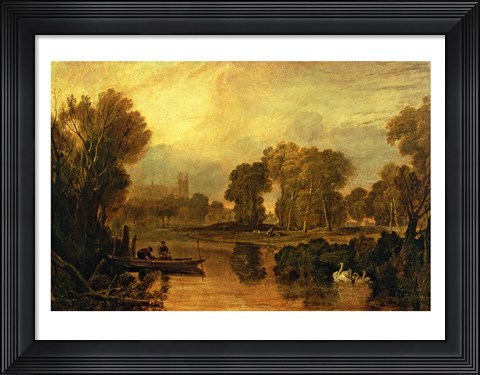 Framed Eton College from the River Print