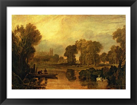 Framed Eton College from the River Print