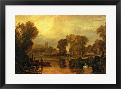 Framed Eton College from the River Print