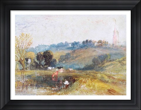 Framed Landscape near Petworth, c.1828 Print