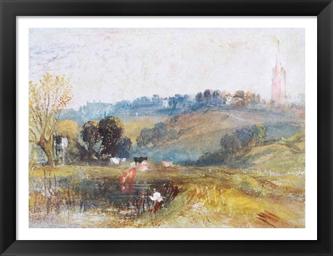 Framed Landscape near Petworth, c.1828 Print