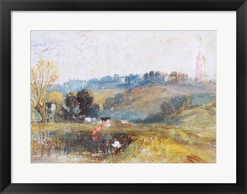 Framed Landscape near Petworth, c.1828 Print