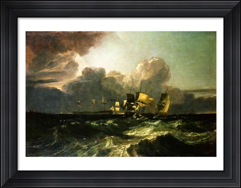Framed Ships Bearing up for Anchorage Print