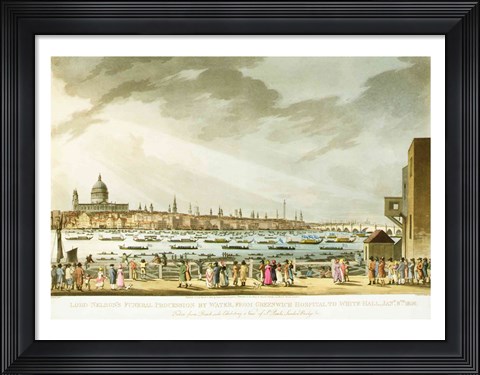 Framed Lord Nelson&#39;s funeral procession Print