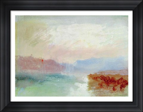Framed River scene, 1834 Print