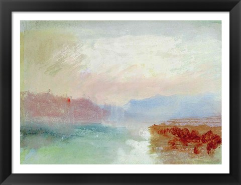 Framed River scene, 1834 Print