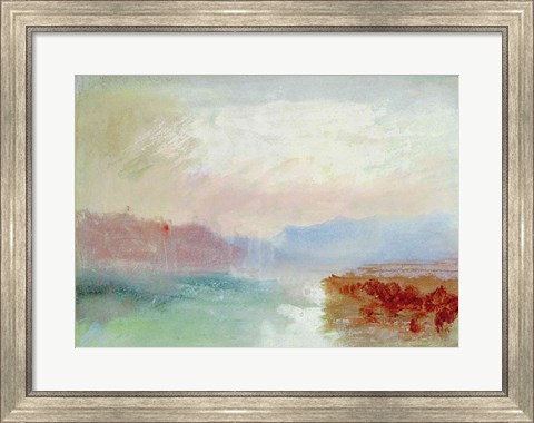 Framed River scene, 1834 Print
