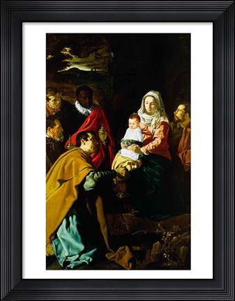 Framed Adoration of the Kings, 1619 Print