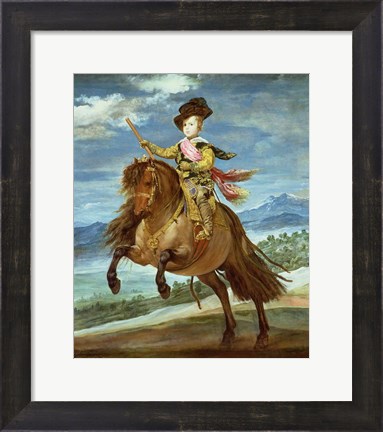 Framed Prince Balthasar Carlos on horseback Print