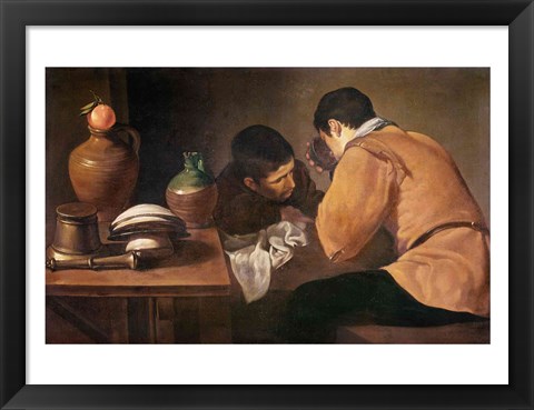 Framed Two Men at Table Print