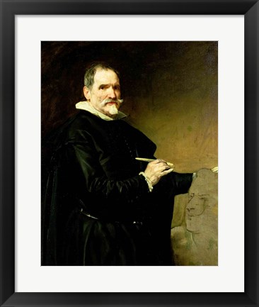 Framed Portrait of the Sculptor, Juan Martinez Montanes Print