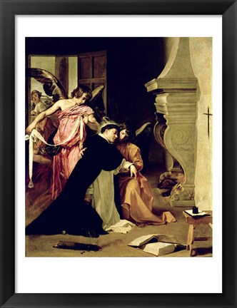 Framed Temptation of St.Thomas Aquinas Print