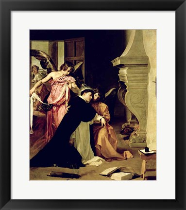 Framed Temptation of St.Thomas Aquinas Print