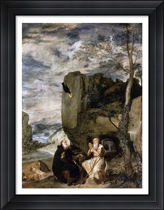 Framed St. Anthony the Abbot and St. Paul the First Hermit, c.1642 Print