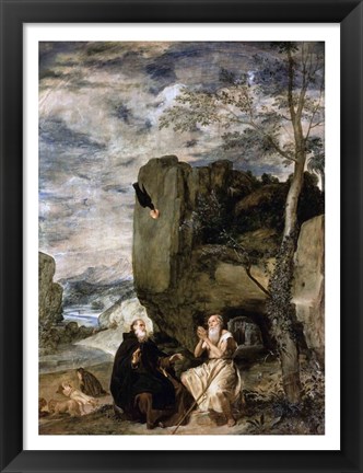 Framed St. Anthony the Abbot and St. Paul the First Hermit, c.1642 Print