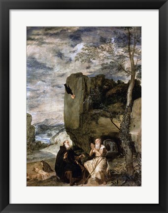 Framed St. Anthony the Abbot and St. Paul the First Hermit, c.1642 Print