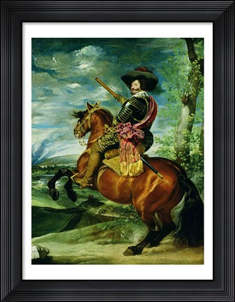 Framed Equestrian Portrait of Don Gaspar de Guzman Print