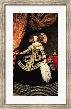 Framed Queen Maria Anna of Austria, 1652 Print