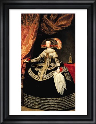 Framed Queen Maria Anna of Austria, 1652 Print