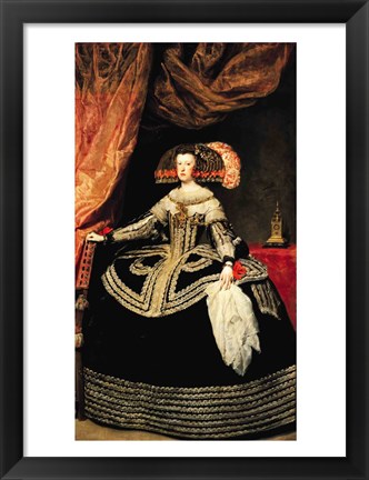 Framed Queen Maria Anna of Austria, 1652 Print