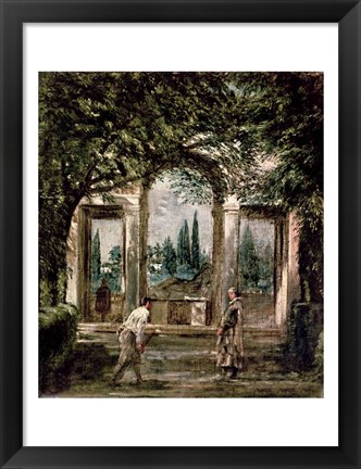 Framed Gardens of the Villa Medici in Rome Print