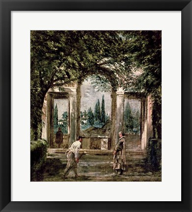 Framed Gardens of the Villa Medici in Rome Print