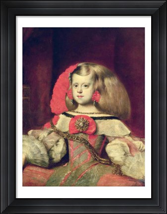 Framed Portrait of the Infanta Margarita Print