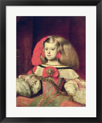 Framed Portrait of the Infanta Margarita Print