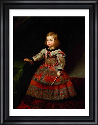 Framed Infanta Maria Margarita of Austria as a Child Print