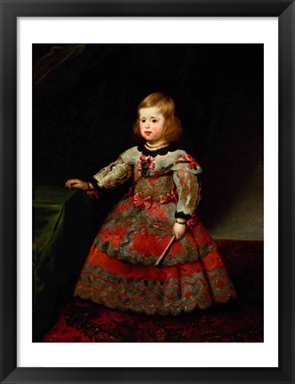 Framed Infanta Maria Margarita of Austria as a Child Print